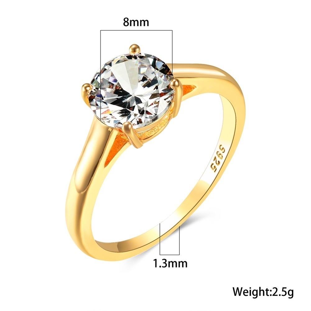 925 White Crystal Stone Luxury Ring ๐ - Picture 6 of 8